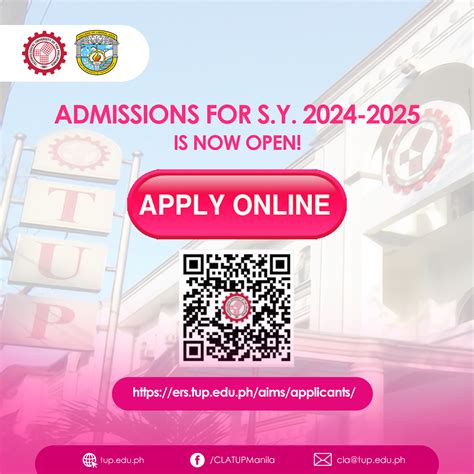 tup admission|Admissions for SY 2024.